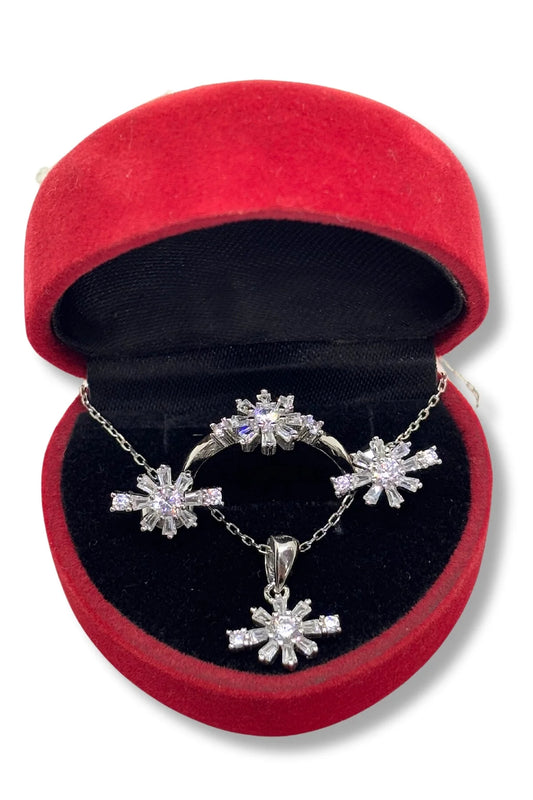 Sparkling Snowflake Silver Set & Set