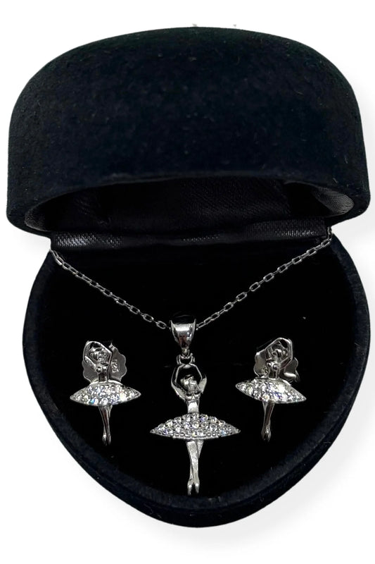 Sparkly Ballerina Silver Set & Set