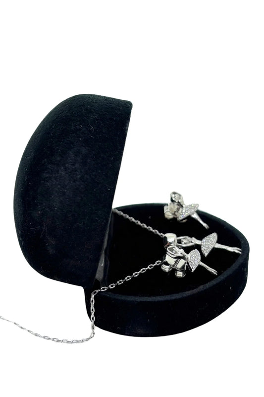 Sparkly Ballerina Silver Set & Set