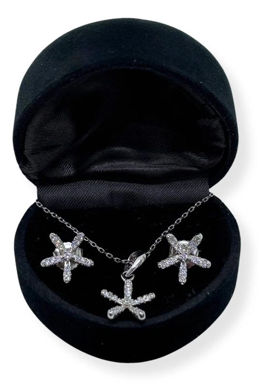 Glittering Starfish Silver Set & Set - Jewels of the Sea Collection