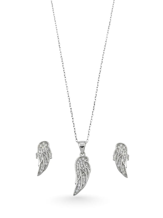Işıltılı Melek Kanadı Gümüş Set&Takım- FD937302