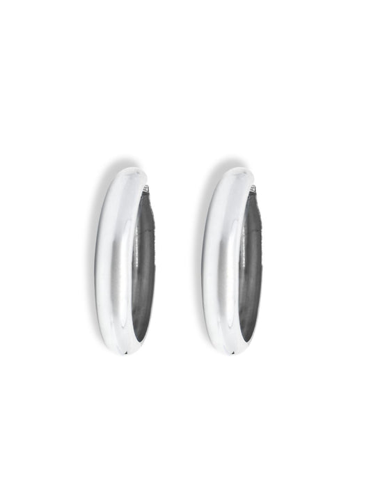 Geniş Enli Gümüş Halka Küpe 2 Boy