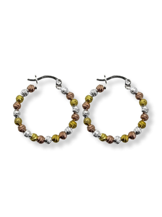 Minik Dorika Toplu Halka Gümüş Küpe 2.5x2.CM