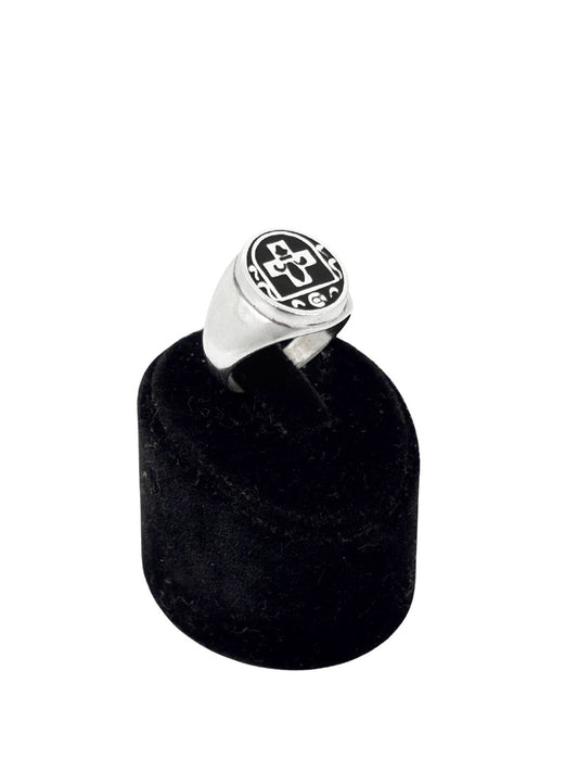 Fleur De Lis Gümüş Retro Erkek Yüzük