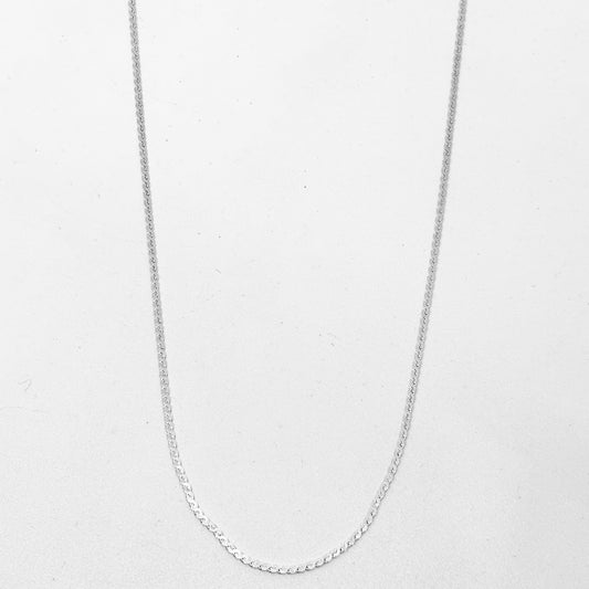 Mini Çapraz İşleme Gümüş Zincir Kolye 45CM