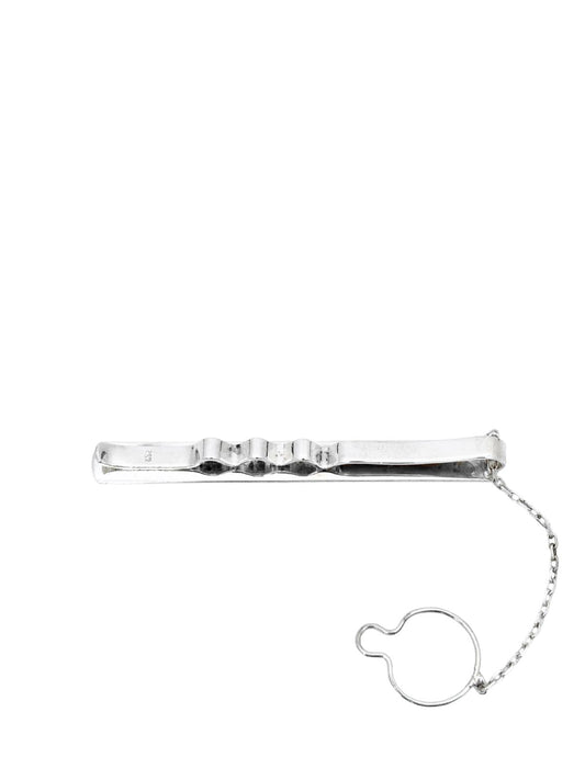 Dik Üçgen Desenli Gümüş Erkek Kravat İğnesi 6.5x0.7 cm