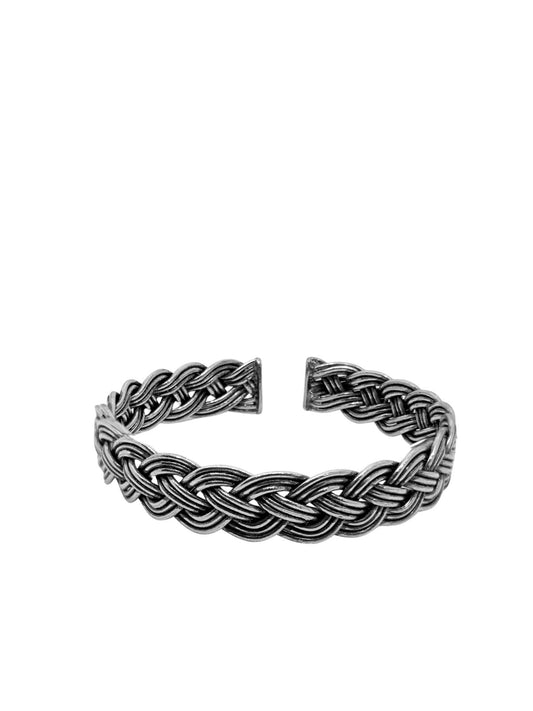 Kalın Örgü Gümüş Bilezik