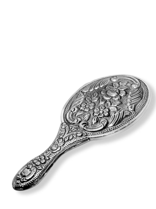 El İşçiliği Motifli Orta Boy Gümüş El Aynası