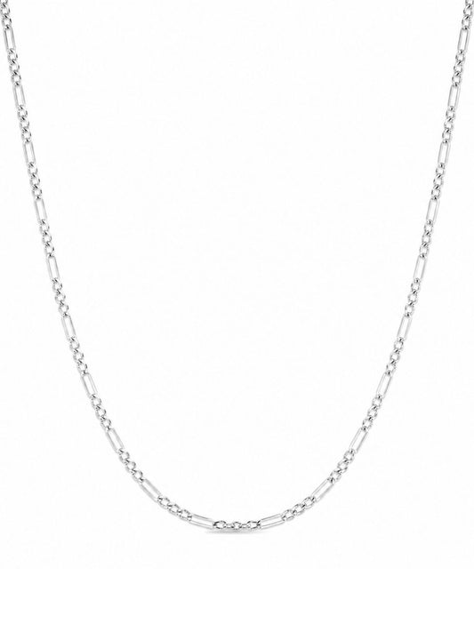 Mini Figaro Silver Chain Necklace 50CM
