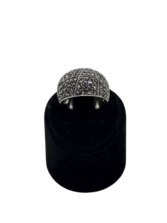 Markazit Taşlı Mozaik Kubbe Gümüş Kadın Yüzük