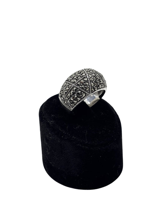 Markazit Taşlı Mozaik Kubbe Gümüş Kadın Yüzük