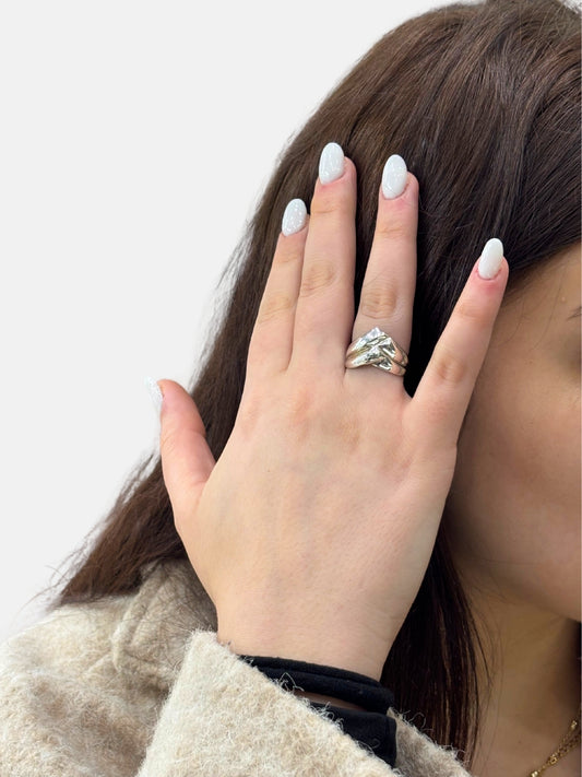 Reine Modern Tasarım Gümüş Kadın Yüzük