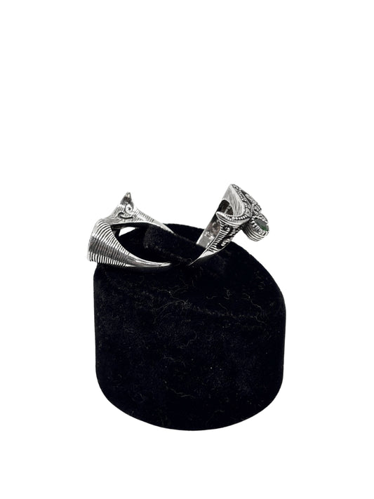 Yakut, Zümrüt ve Markazit Taşlı Gümüş Kadın Yüzük