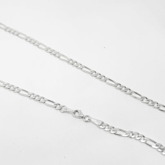 Figaro Silver Chain Necklace 54CM Model-1