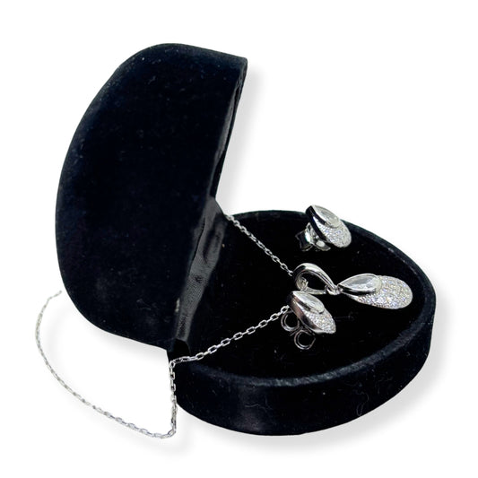 Sparkle Drop Silver Set & Set