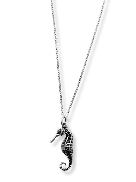 Deniz Atı Gümüş Kolye 1.2x3CM