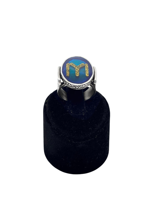 Göktürkçe İYİ Yazılı Gümüş Erkek Yüzük