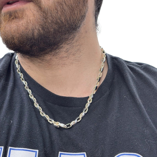 Thick Silver Titan Chain Necklace 53CM