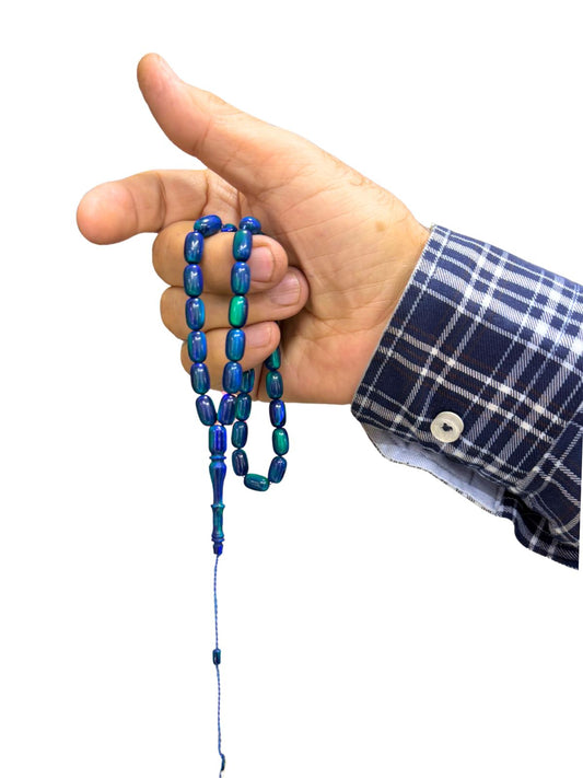 Kapsül Kesim Lacivert Opal Tesbih