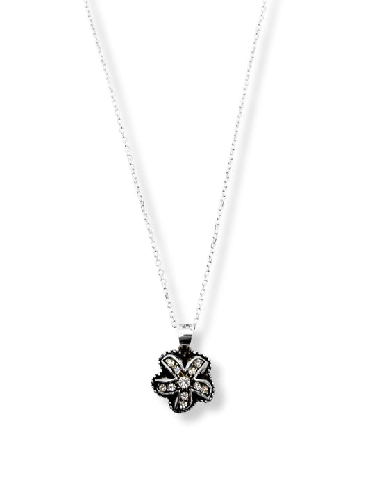 Zirkon Taşlı Gümüş Deniz Yıldızı Kolye 1.5x2CM