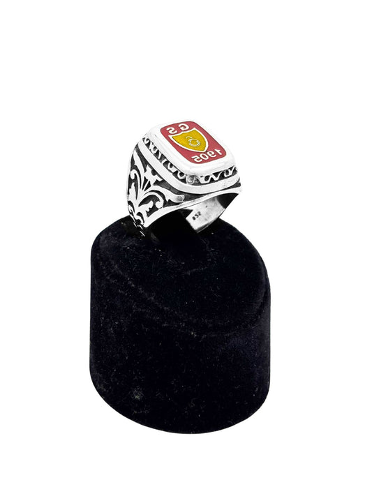 Mineli Vintage Galatasaray Gümüş Erkek Yüzük