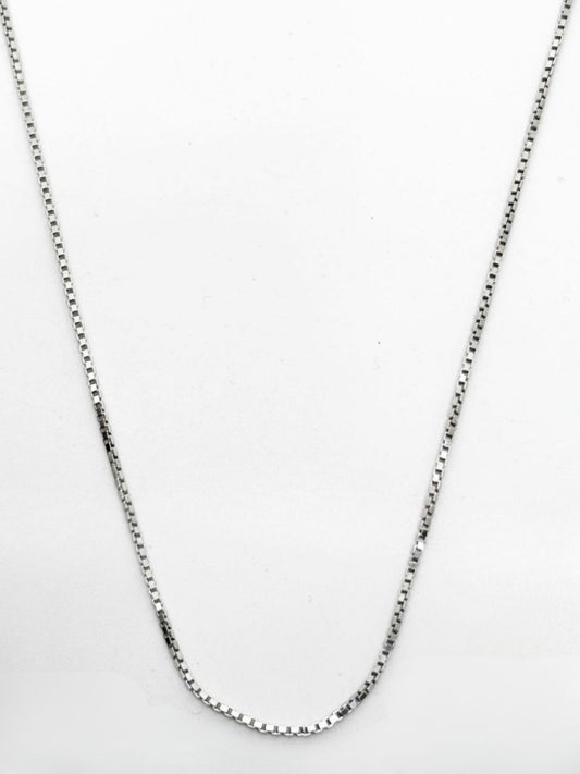 Mini Küp Gümüş Zincir Kolye