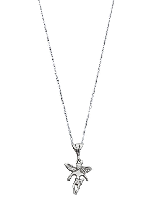 Minimal Gümüş Melek Kadın Kolye 1,5cm x 2,8cm