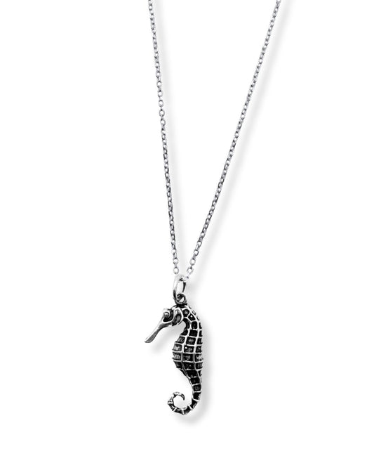 Deniz Atı Gümüş Kolye 1.2x3CM