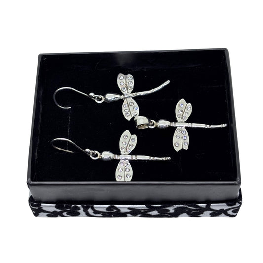 Beyaz Işıltılı Yusufçuk İri Gümüş Set&Takım