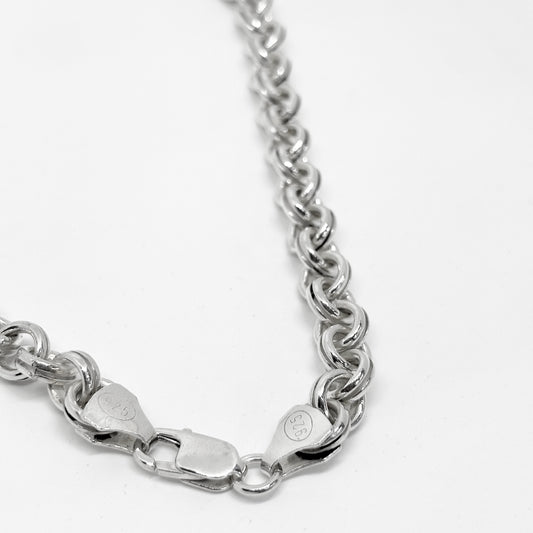 Ortası Kesik Küçük Halka Zincir Kolye 50CM