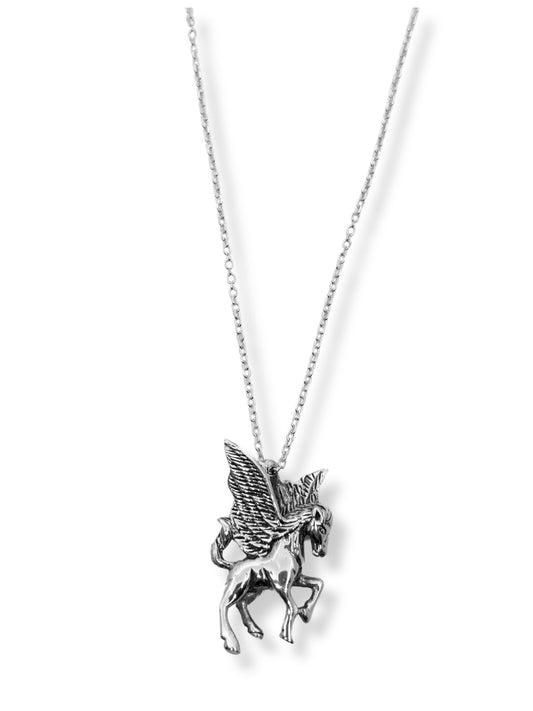 Pegasus Kanatlı At Gümüş Kolye 1.5x2.8CM