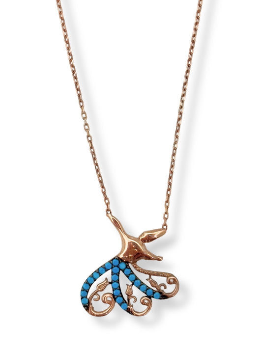 Işıltı Semazen Hayalet Gümüş Kadın Kolye