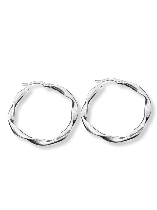 Şarnel Burgu Kadın Gümüş Halka Küpe 3.5x3.5CM