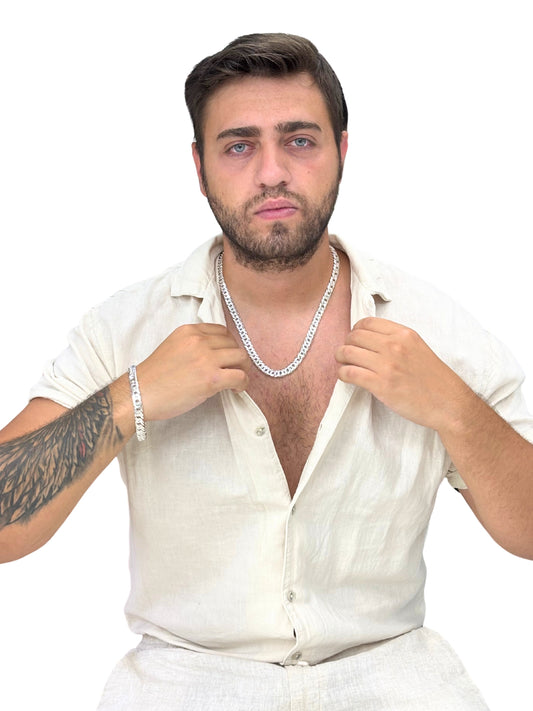 Sık Gurmet Gümüş Zincir Kolye & Bileklik Seti