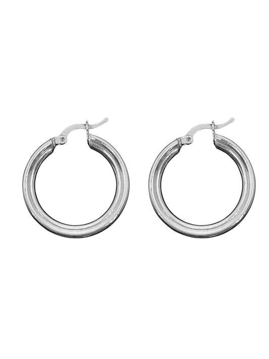 Sıra Taşlı Kadın Gümüş Halka Küpe