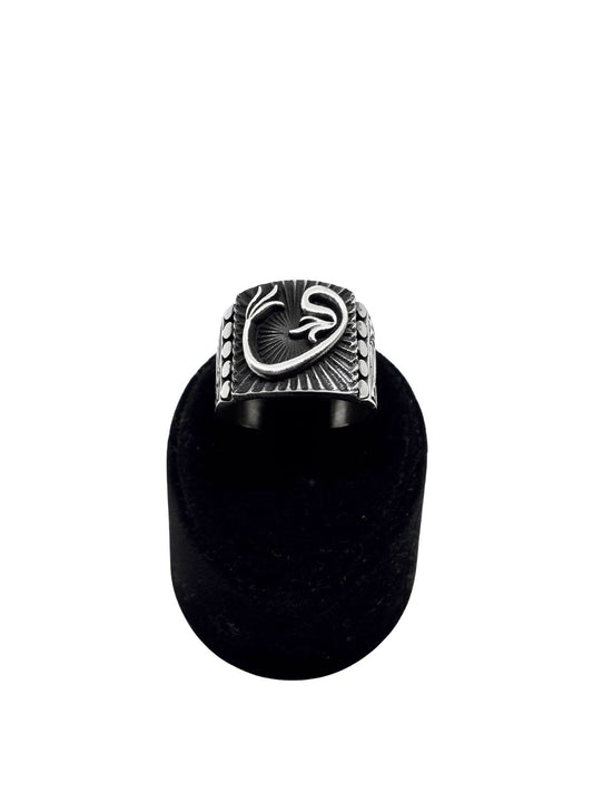 Vav Harfi Gümüş Erkek Yüzük