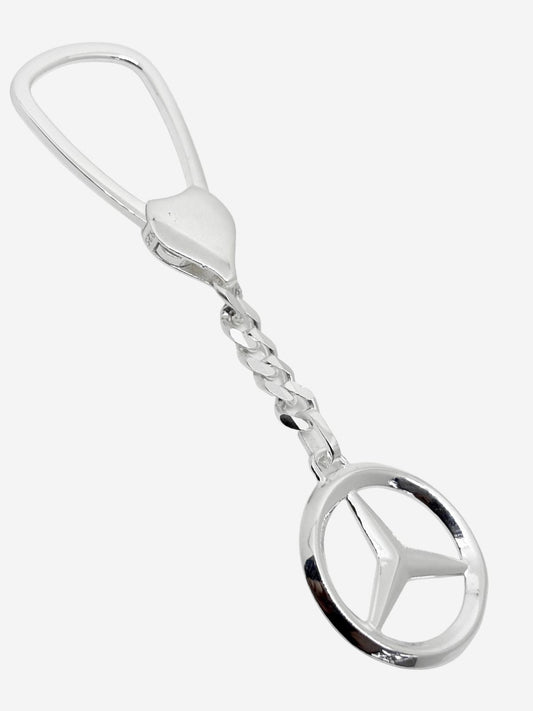 Mercedes Amblemi Gümüş Anahtarlık-2