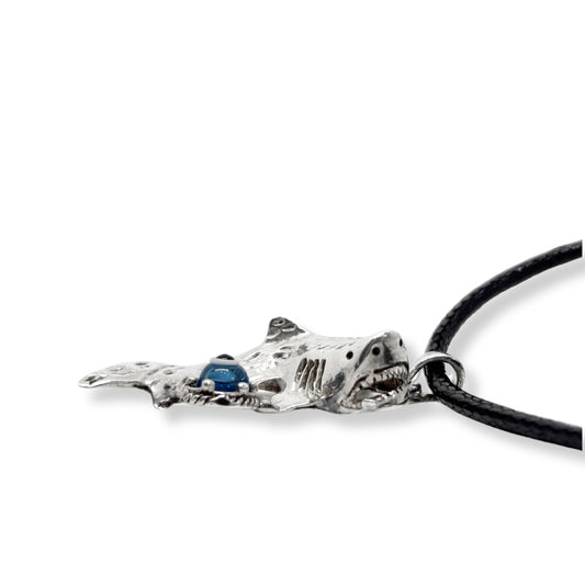 Evil Eye Shark Women's Silver Necklace