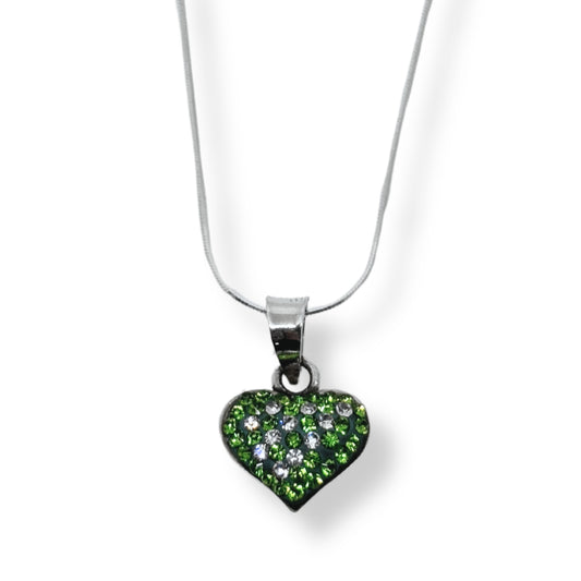 Sparkling Mini Heart Silver Women's Necklace Models IKM - Mini Shiny Hearts