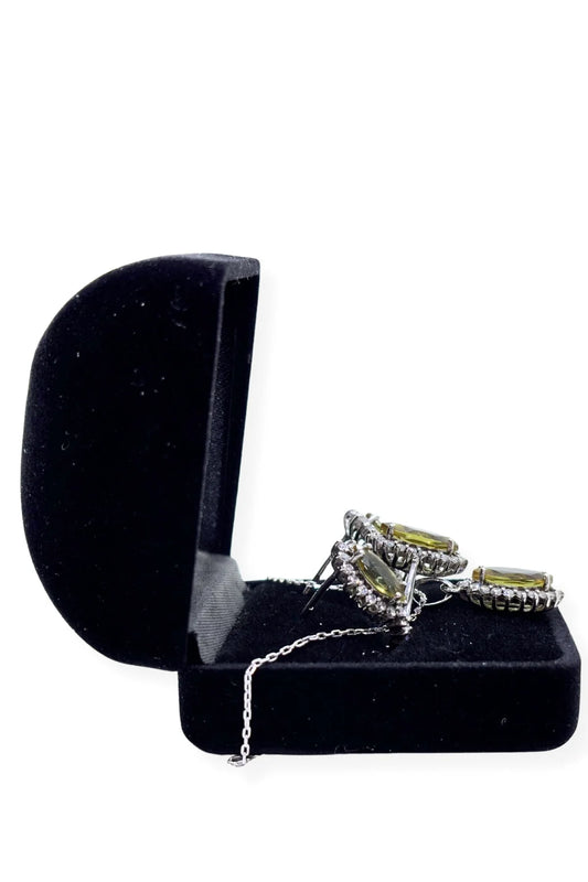 Marquise Kesim Zultanit Taşlı Kadın Gümüş Set&Takım