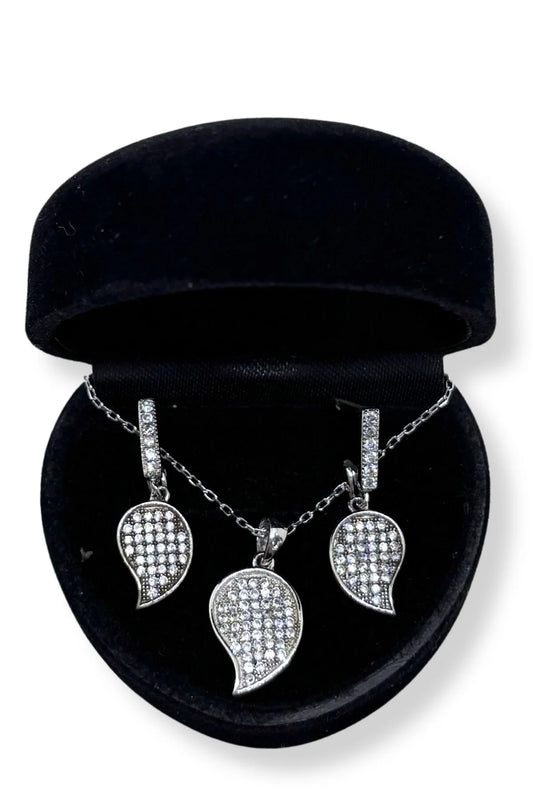 Sparkle Drop Silver Set &amp; Set