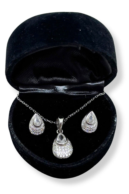Sparkle Drop Silver Set &amp; Set