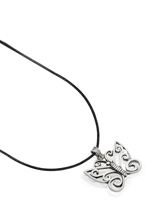 Retro Gümüş Kelebek Kolye Ucu 2.8x2.8 cm [OYSY235]