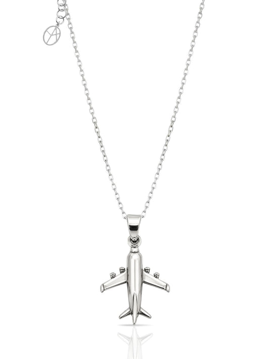 Flugzeug-Halskette aus 925 Silber 3 x 2 cm – Oya Silver – Ansicht 2