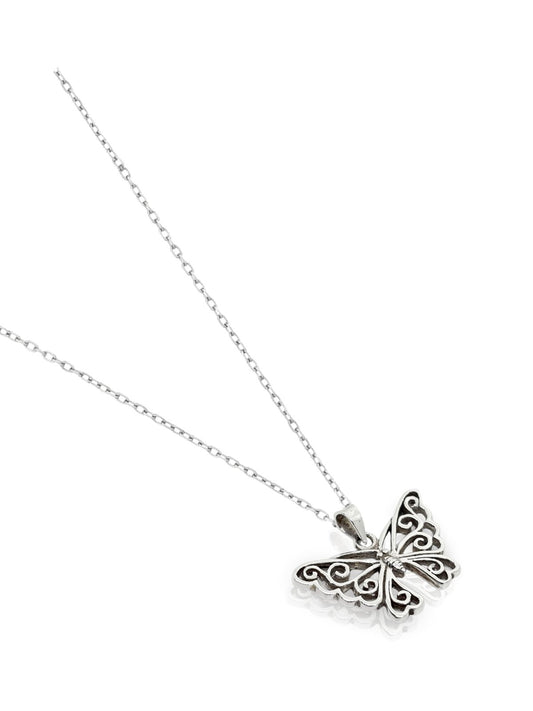 Vintage Gümüş Kelebek Kolye Ucu 2.1x2.9 cm [OYSY233]