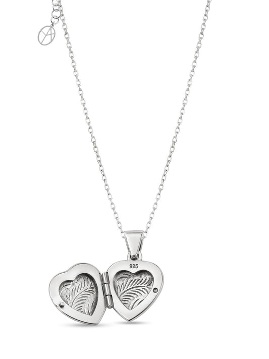 Minimalistisches Foto-Medaillon aus 925 Silber – Oya Silver – Ansicht 2