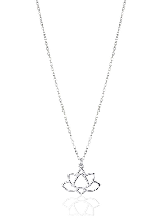 Tasarım Lotus Çiçeği Gümüş Kolye [OYOT319]