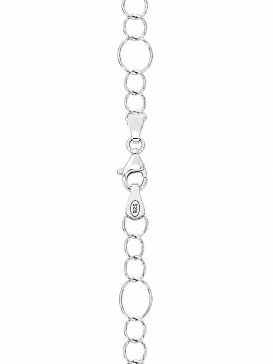 İnce Bubbles Gümüş Zincir Kolye 55CM [ZKZK22]