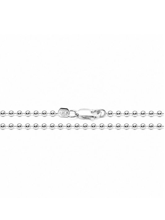 İnce Top-top Gümüş Zincir Kolye 50CM [ZK419-1]