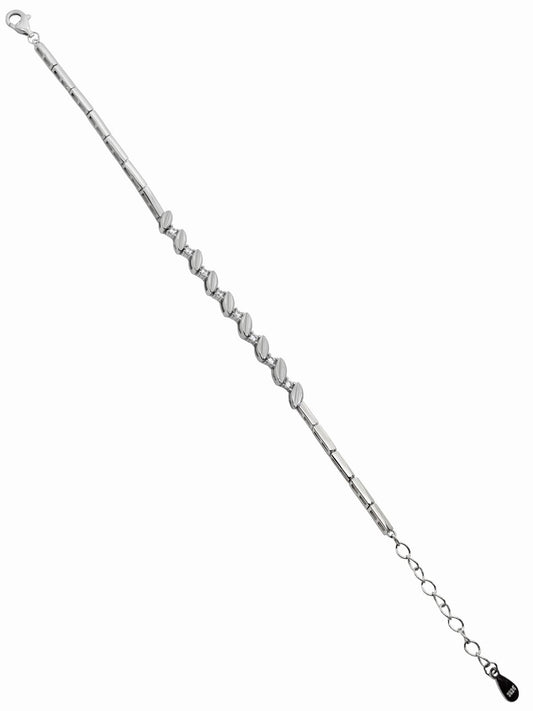 Markiz Formlu Zirkon Taşlı Gümüş Kadın Bileklik